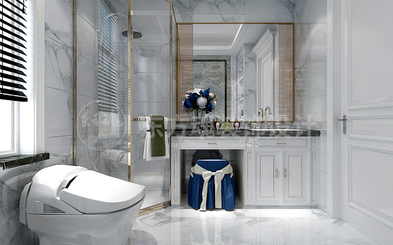 輕奢新中式別墅裝修效果圖,客廳效果圖衛生間.png