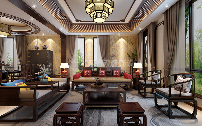 大美設計案例,新中式設計,新中式風格,輕奢新中式,新中式裝修風格,新中式別墅裝修效果圖,現代簡約風格, (6).jpg