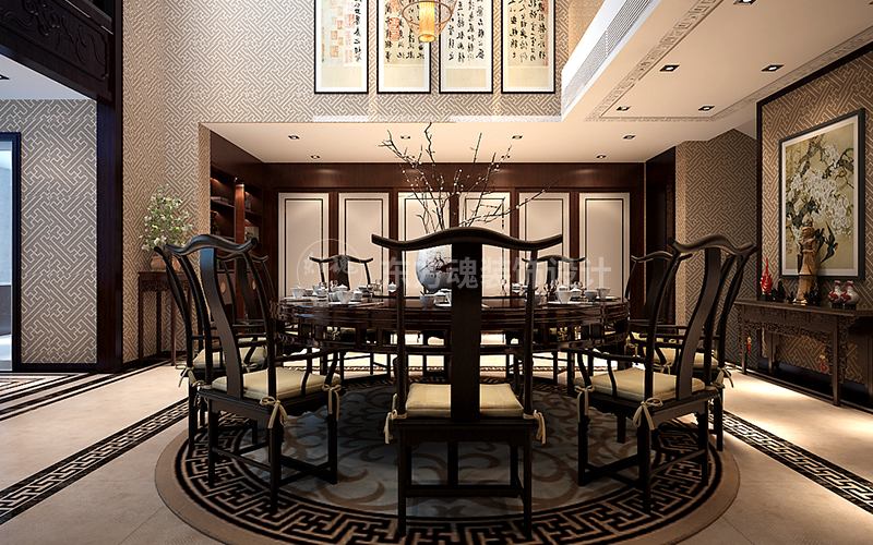 大美設計案例,新中式設計,新中式風格,輕奢新中式,新中式裝修風格,新中式別墅裝修效果圖,現代簡約風格, (4).jpg