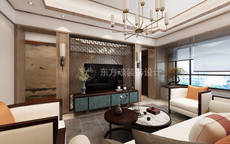 大美設計案例,新中式設計,新中式風格,輕奢新中式,新中式裝修風格,新中式別墅裝修效果圖,現(xiàn)代簡約風格, (2).jpg