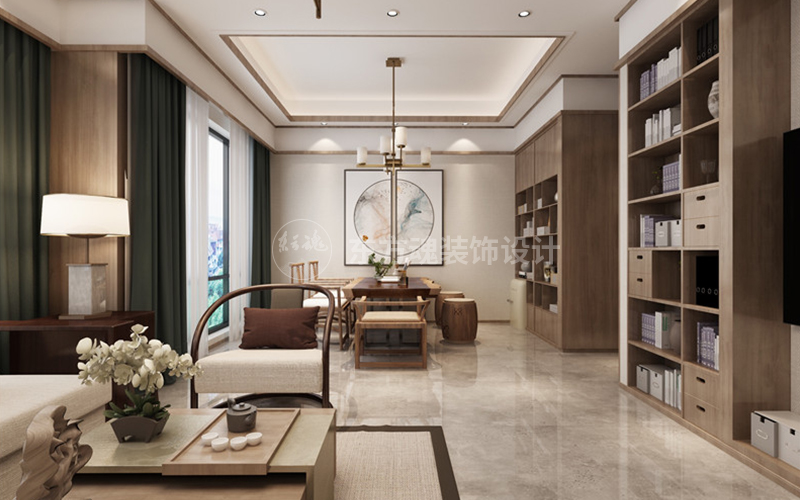 大美設計案例,新中式設計,新中式風格,輕奢新中式,新中式裝修風格,新中式別墅裝修效果圖,現(xiàn)代簡約風格, (3).jpg